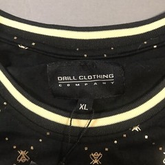 Drill NYC Shirt Mens XL Extra Large Black Gold Bees Graphic
