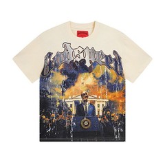 NEW 2026 Godspeed Skeleton Leader Pattern printing Tee Washed Mens T-shirt