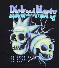 Rick & Morty Adult Swim Cartoon Network Black Short Sleeve T-Shirt Size 2XL