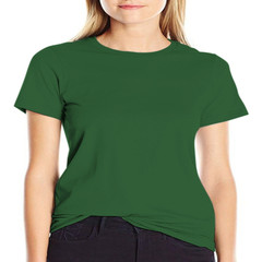 Solid color crew neck casual T-shirt-100% cotton, unisex.