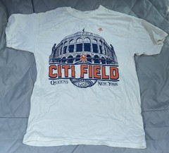 The 7 Line Mens New York Mets Citi Field T-Shirt Medium Ivory Graphic Tee (SGA)