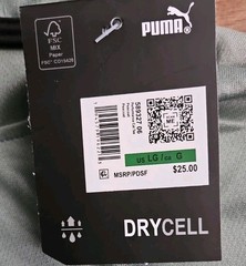 PUMA Logo Men’s Dry Cell Short-Sleeve T-Shirt Green Size Large NEW
