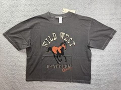No Boundaries Shirt Mens Medium Wild West Cowboy Horse Graphic T-Shirt Tee Boxy