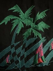 Vintage Shirt Elastic Waist Band And Sleeves Maui Hawaii Black Small Embroidered
