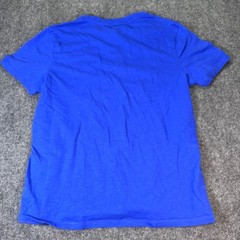 Tommy Hilfiger Mens Blue Slub Cotton Short Sleeve Henley Shirt Size L