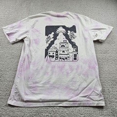 Shirt Mens XL White Purple Tie Dye Cerebral Supernova Skull Back Print
