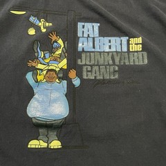 Vtg Y2K Platinum Fubu Fat Albert Junkyard Gang T-Shirt Mens XL Blue Hip Hop