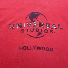 Universal Studios Hollywood T-Shirt Mens Small Vintage 90s Red Logo California
