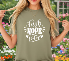 Unisex Retro Faith Hope T-Shirt, Men T shirt,Women T shirt Gift Religion Top