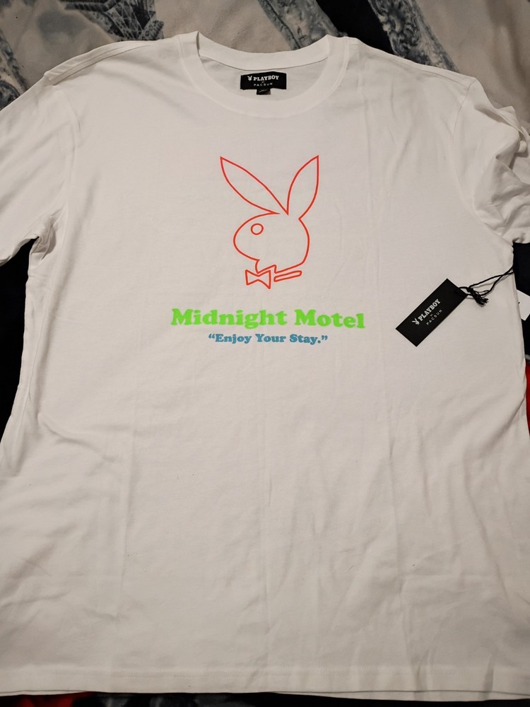 Playboy ‘Midnight Motel’ White Tee