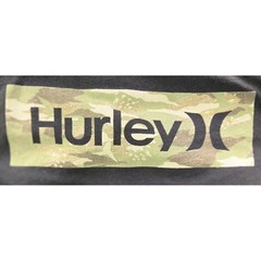 Hurley Mens Graphic T-Shirt Black Camo Box Logo Short Sleeve Crewneck L