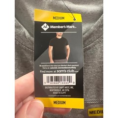 Members Mark Mens Luxury Tee Gray Heather French Terry Zipper Pocket EG5004 M