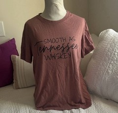 Bella+Canvas Heather CVC Smooth As Tennessee Whiskey Graphic Tee Pink L