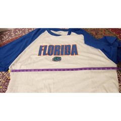 Florida Gators x Pro Edge Raglan Sleeve Tee Shirt White Blue Collegiate SZ XXL