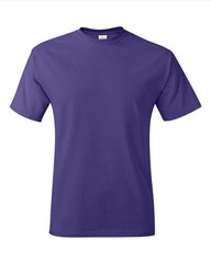 Hanes 5250 4XL Authentic Short Sleeve Men’s Cotton T-Shirt Purple Pit to Pit 29″