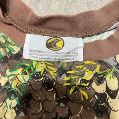 Vintage Diamondback Brown Green Camouflage Camo Snakeskin Pocket T-Shirt Large