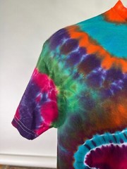 New Hand Unique Tie Dyed Gildan Mushroom Multi-Color Medium 100% Cotton TShirt