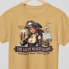 Salty Wench Dive Bar T-Shirt, Lady Pirate Saloon Drinkers Tee, Dive Bar Shirt