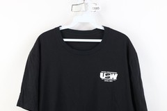 Y2K Mens 2XL Faded USW Local 207L United Steelworkers Union Dawg T-Shirt Black