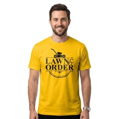 Lawn & Order T-Shirt | Funny Lawn Mowing Shirt | Gardening & Landscaping Gift