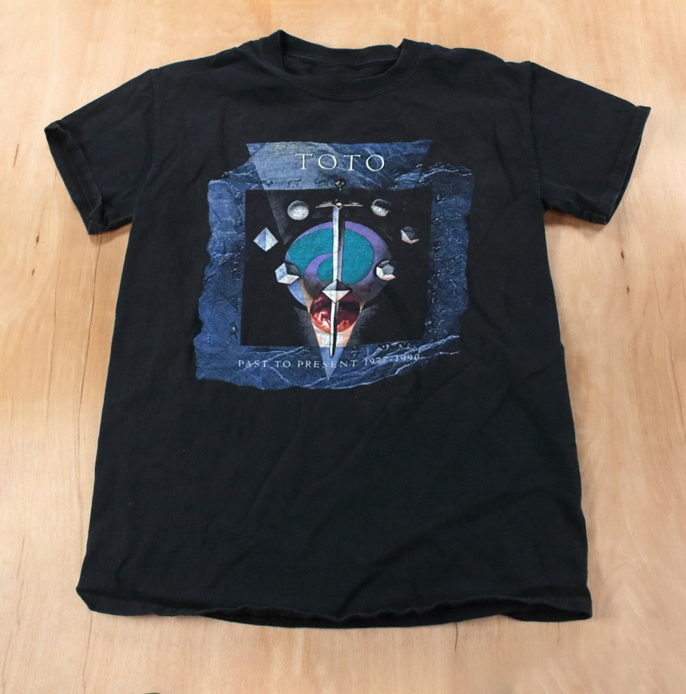 Vtg Toto Past To Present Europe Tour Concert Band T-Shirt EG261