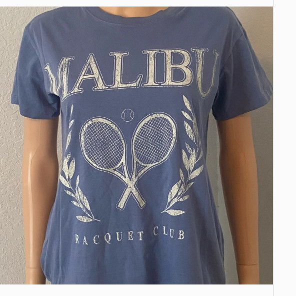 Blue Malibu Racquet Club T-Shirt Size XSmall
