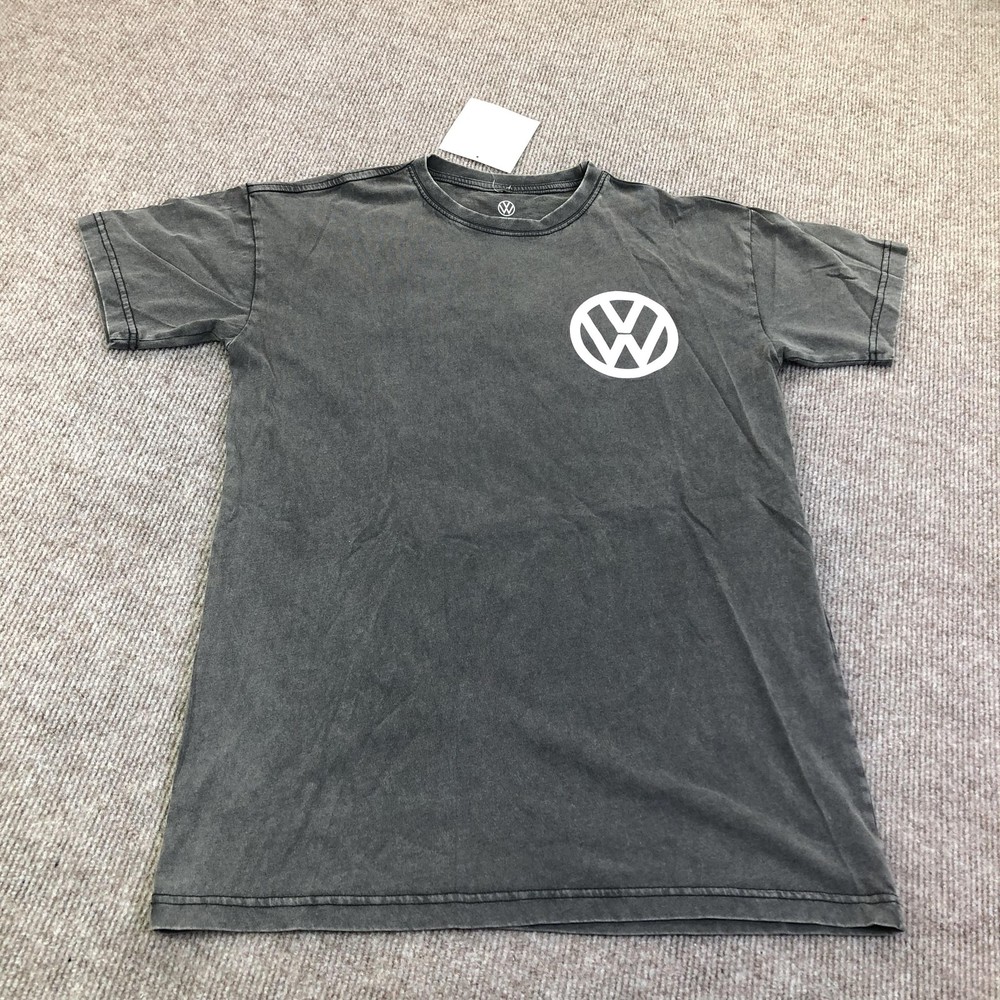 Volkswagen Shirt Mens Medium Charcoal Gray Rabbit Racing Graphic Tee Tagless VW