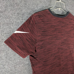 Nike AOP Shirt Mens XL Maroon Dri-Fit Spell Out All Over Print Short Sleeve