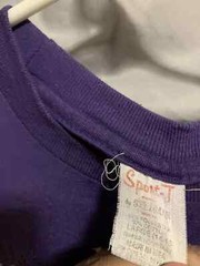 Vintage Sport T’s Shirt Adult Mens Large Purple Short Sleeve Summer School 80s