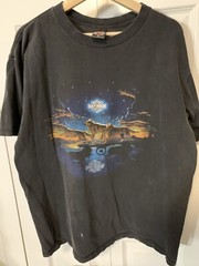 Rare Harley Davidson Mens Sz XL FAIRBANKS ALASKA OUTPOST Wolf DOUBLE SIDED