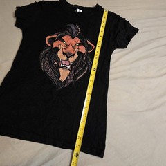 Disney’s The Lion King Scar Pattern Fill Head Shot Portrait T Shirt Sz M Black