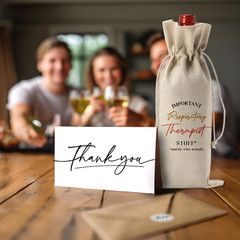 Respiratory Therapist Gifts Wine Bag with Thank You Card Appreciation Gifts Chri