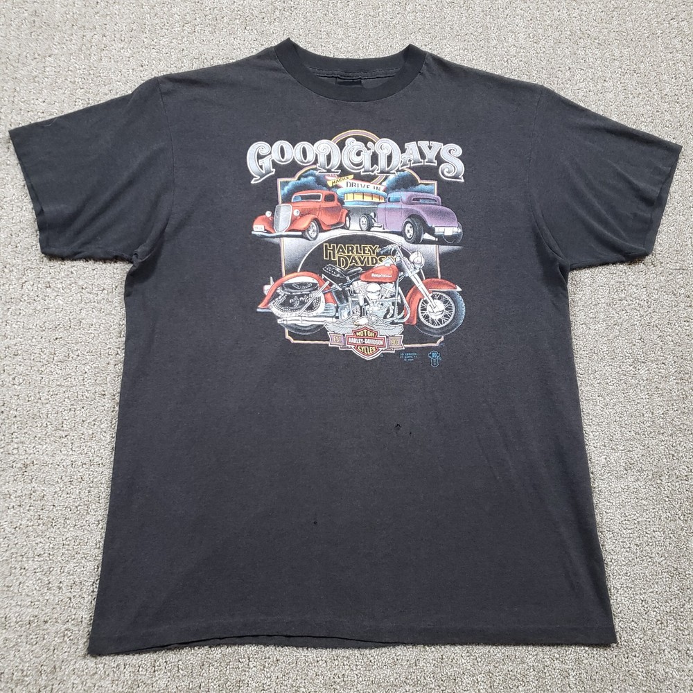 Vintage 1988 3d Emblem Harley Davidson Shirt Mens XL Good Ol Days 1980s USA