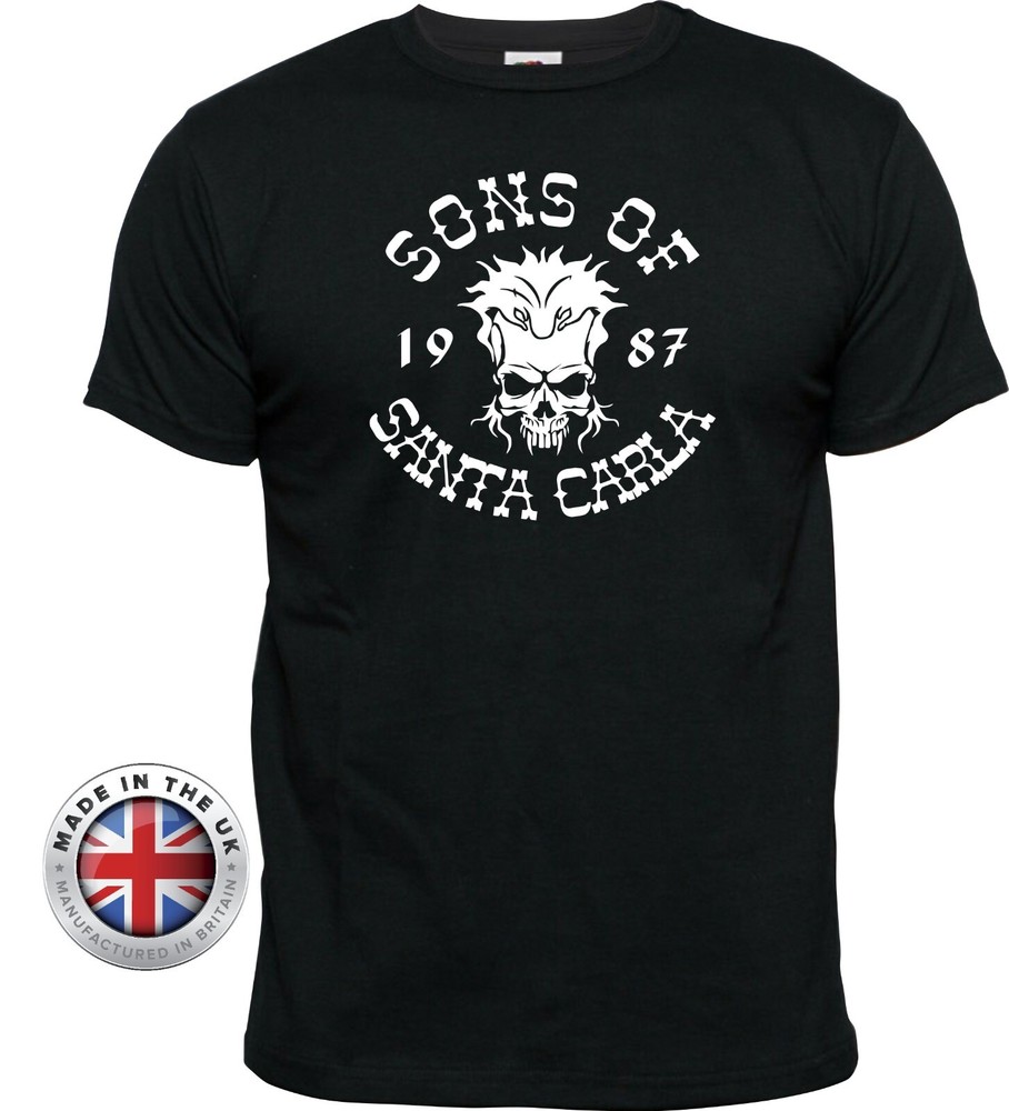 LOST BOYS tshirt Sons Of Santa Carla Anarchy black T Shirt. Unisex,ladies fitted