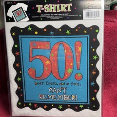 50th Birthday White Unisex T-shirt Size XL Don’t Remember Over The Hill