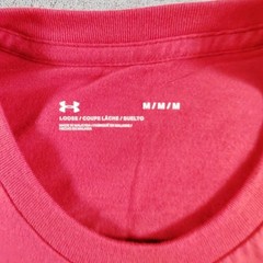 Under Armour Shirt Mens M Red Freedom Flag Graphic Crew Neck Tagless 1370810