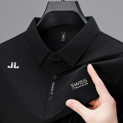 Polo A Cuadros Elegante Para Hombre Camisa De Manga Corta Camiseta Ajustada Lujo