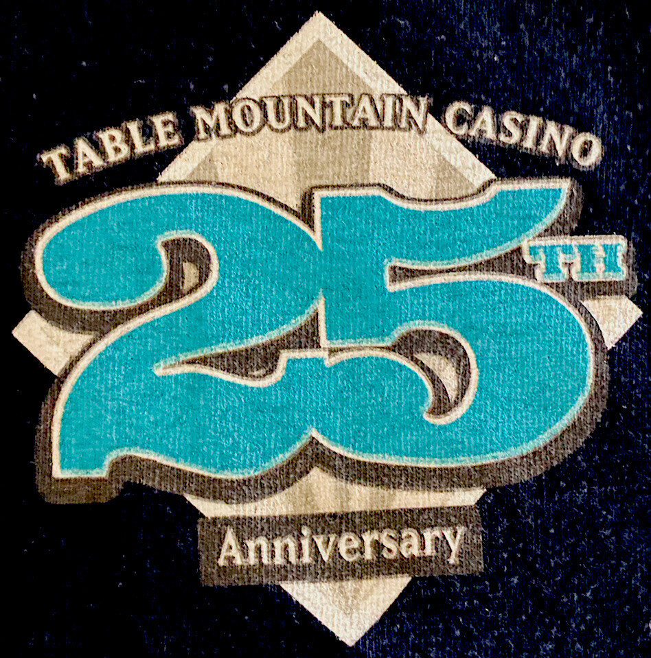 Vtg Table Mountain Casino 25th Anniversary California T-shirt 2XL
