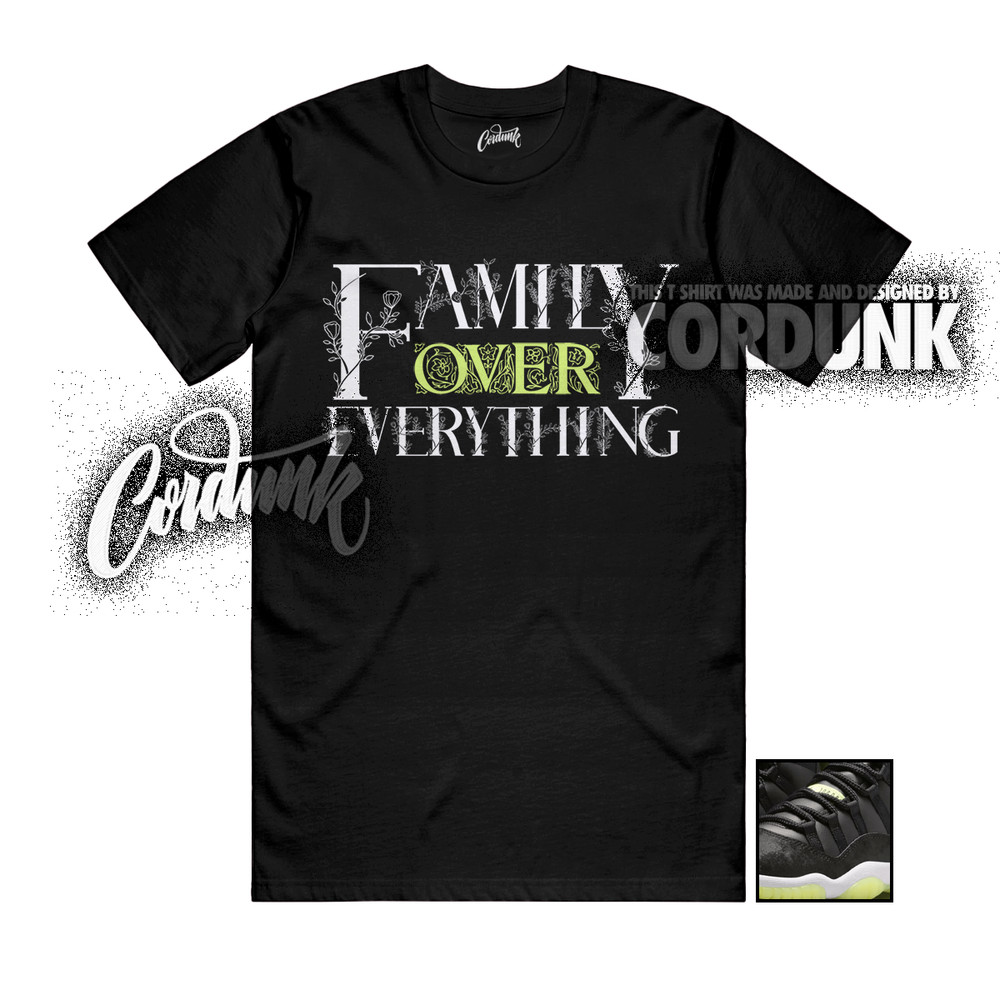 11 Inner Beast GS Barely Volt Dark Raisin White Black T Shirt Match FAM