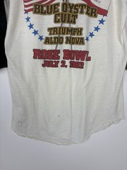 Vintage 80s Journey 1982 Concert Tour T-Shirt Rose Bowl Blue Oyster Cult Raglan