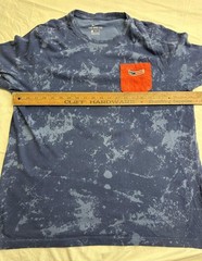 Nike Acid Wash Graphic Pocket Tee XL Blue Red Topographic Streetwear T-Shirt