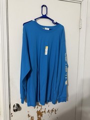 Carhartt Long Sleeve Shirt Men’s 2XL Blue Original Fit Casual Workwear K231-102