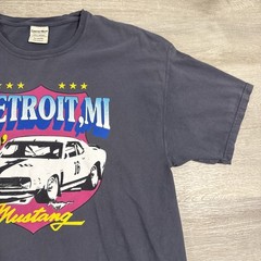 Ford Mustang Shirt Detroit MI 80’s Car Men’s Blue XL ComfortWash Cotton Tee