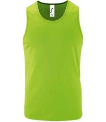 SOLs Mens Sporty Polyester Performance Tank Top Vest Sleeveless T-Shirt S-3XL