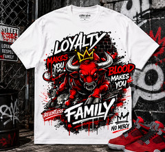 Blood Makes You Family Graphic Tee Shirt To Match Jordan 4 Toro Bravo Big & Tall