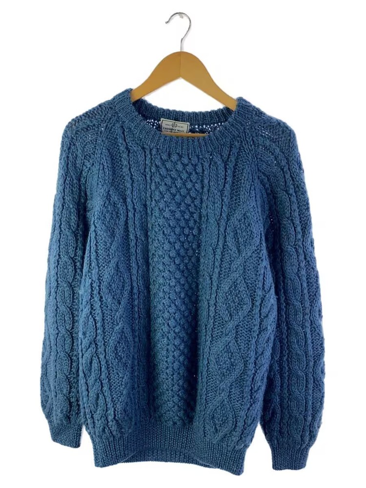 Other Brands CRESCENT MAX Knit Sweater (Thick) BLU Solid Color
