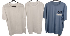 Goodmove M&S Men’s 3Pcs T-shirts Size L White & Blue Regular Fit NEW with Defect