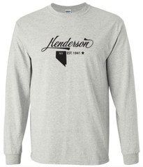 Henderson Nevada State T-Shirt Long Sleeve Graphic Tee Unisex apparel Text logo