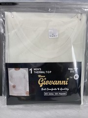 New Vintage Men’s Giovanni Cream Color Thermal Too Size Medium M
