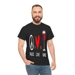 Peace Love Wine Funny Wine Lover T-Shirt